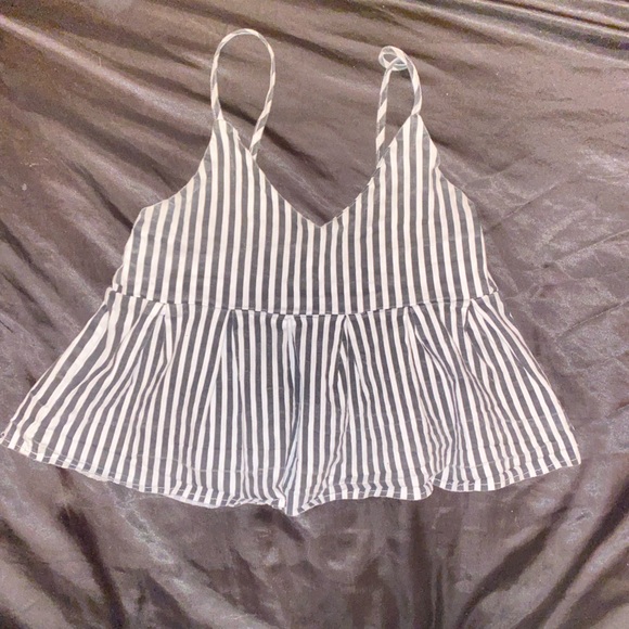 🧚‍♀️3for50$ Striped flared crop top - Picture 2 of 4